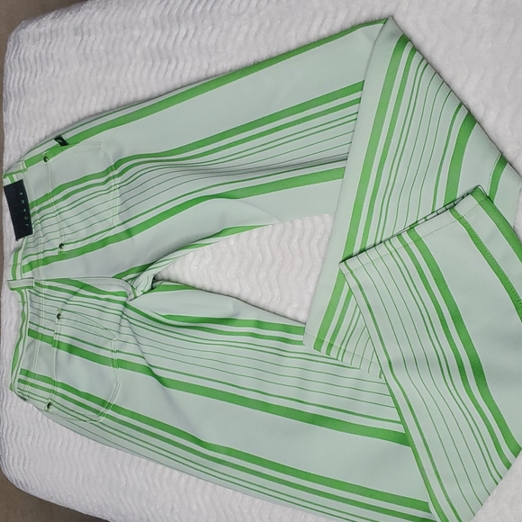 Vintage exte jeans, polyester high waist. Vertical striped pants! - Picture 6 of 7